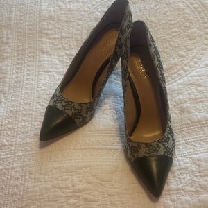 Lauren Ralph Lauren Multi color Khaki and Gray Heels/ New/ no box / never used